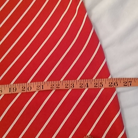 V-Neck A Line Tunic Orange/White size 2X - Picture 7 of 9